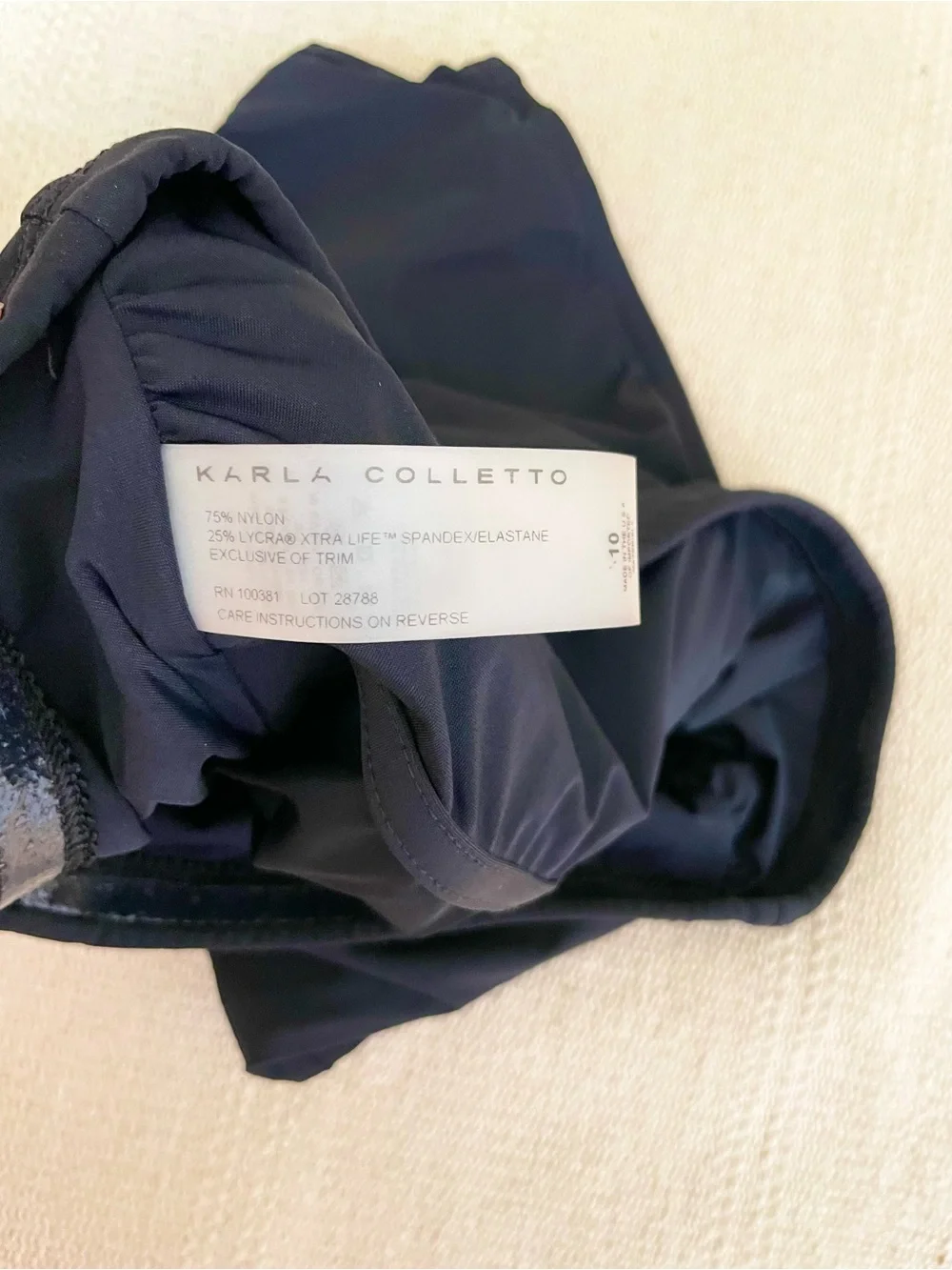 Karla Colletto Kit Bow Detail Swimsuit Strapless One piece UK 10 US 6